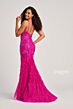 Colette CL5103 Feather Skirt Spaghetti Straps Dress
