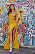 Colette CL5104 Jeweled Waist Sheer Bodice Dress