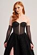 Colette CL5114 Rosette Skirt Sheer Bodice Dress