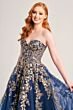 Colette CL5136 Strapless Sweetheart Floral Dress