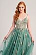 Colette CL5143 Lace Appliques Illusion Bodice Dress