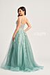 Colette CL5165 Corset Bodice Metallic Lace Dress
