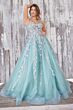 Colette CL5165 Corset Bodice Metallic Lace Dress