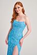 Colette CL5238 Floral Sequin Strapless Dress
