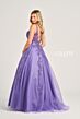 Colette CL5261 Plunging Neckline Glitter Dress