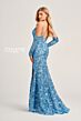 Colette CL5264 Scoop Neck Floral Sequin Dress