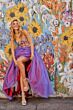 Colette CL5270 Floral Bodice Sheer Back Dress