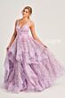 Colette CL5273 Flounce Skirt Floral Glitter Dress