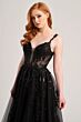 Colette CL5287 Sheer Bodice Lace-Up Dress