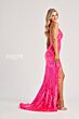 Colette CL8070 Criss Cross Back V-Neck Sequin Dress