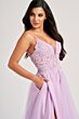 Colette CL8100 Lace Corset High Slit Dress
