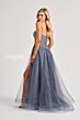 Colette CL8110 Illusion Corset Strapless Glitter Dress