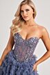 Colette CL8170 Ruffle Skirt Strapless Illusion Corset Dress