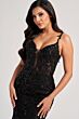 Colette CL8210 Plunging Neckline Lace Appliques Dress