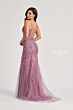 Colette CL8210 Plunging Neckline Lace Appliques Dress