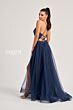 Colette CL8320 High Slit Embroidered Top Lace-Up Dress
