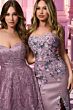 Colette CL8410 Floral Appliques Strapless Sweetheart Neck Dress