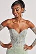 Colette CL8415 Detached Sleeves Strapless Lace Dress
