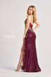Colette CL8425 Illusion Back Plunging Neck Sequin Dress