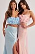 Colette CL8450 Floral Top Sequin Skirt 2 Piece Dress