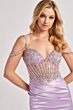 Colette CL8460 Embellished Corset Slit Skirt Dress
