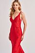 Colette CL8475 Long Train Bare Back Hot Fix Dress