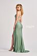 Colette CL8555 Lace-Up Back High Slit Embellished Dress