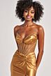 Colette CL8560 Illusion Corset High Slit Strapless Dress