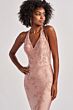 Colette CL8580 Leaf Beadwork Halter Neck Backless Dress