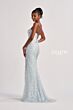 Colette CL8595 Strapless Corset Metallic Lace Dress