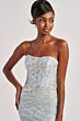 Colette CL8595 Strapless Corset Metallic Lace Dress