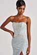 Colette CL8595 Strapless Corset Metallic Lace Dress