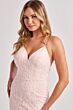 Colette CL8655 Criss Cross Back Embellished Glitter Dress