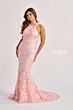 Colette CL8665 Halter Neckline Floral Embroidery Dress