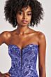 Colette CL8680 Strapless Sweetheart Lace-Up Sequin Dress