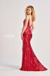Colette CL8685 Bare Back V-Neck Sequin Dress