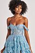 Colette CL8690 Ruffle Skirt Off The Shoulder Glitter Dress