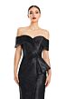Alexander by Daymor 1852 Button Back Off The Shoulder Dress