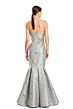 Alexander by Daymor 1865 Asymmetric Neck Metallic Floral Dress