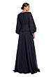 Alexander by Daymor 2042-43 Bishop Sleeve A-Line Peplum Dress