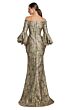 Alexander by Daymor 2054 Balloon Sleeve Off-The-Shoulder Brocade Dress