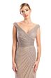 Alexander by Daymor 1754 Beaded Mesh Ruched Dress