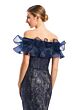 Alexander by Daymor 1774 Ruffle Sleeve Embroidered Dress