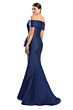 Alexander by Daymor 1783 Pleated Top Off The Shoulder Dress