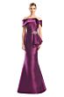Alexander by Daymor 1783 Pleated Top Off The Shoulder Dress