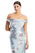 Alexander by Daymor 1791 Floral Print Draped Neckline Dress