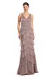 Alexander by Daymor 1958 V-Neck Layered Chiffon Dress