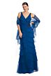 Alexander by Daymor 1958 V-Neck Layered Chiffon Dress