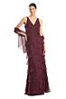 Alexander by Daymor 1958 V-Neck Layered Chiffon Dress