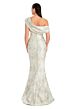Alexander by Daymor 3044 Draped Neck One-Shoulder Brocade Dress